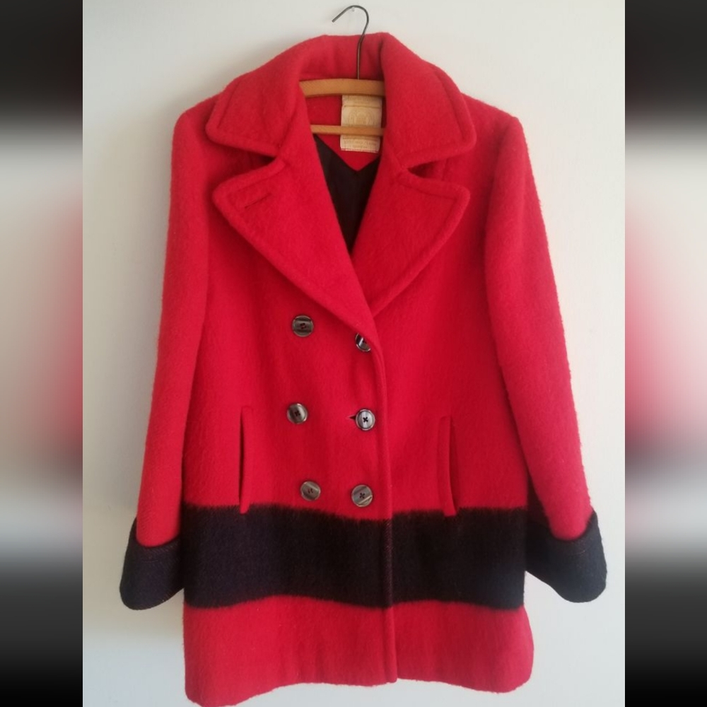 MCM RARE* Hudson Bay Wool Blanket Coat